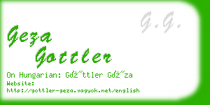 geza gottler business card